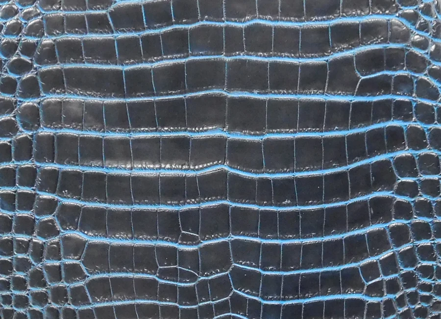 Dark blue grid exotic leather texture